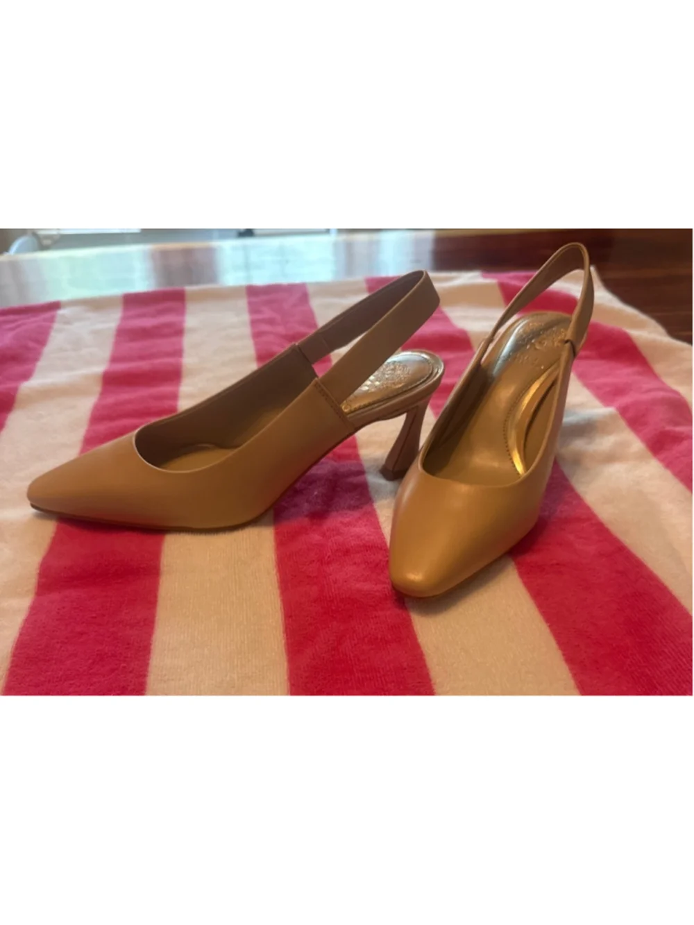 Vince Camuto Beige Slingback Heels Size 6